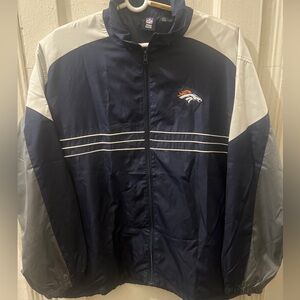 VTG Denver Broncos Jacket Mens 2XL Sports Illustrated Edition Blue White Gray